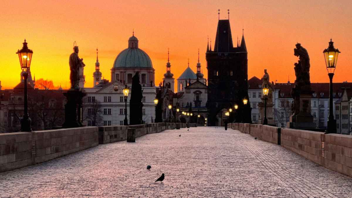 The Charles Bridge before the crowds arrive